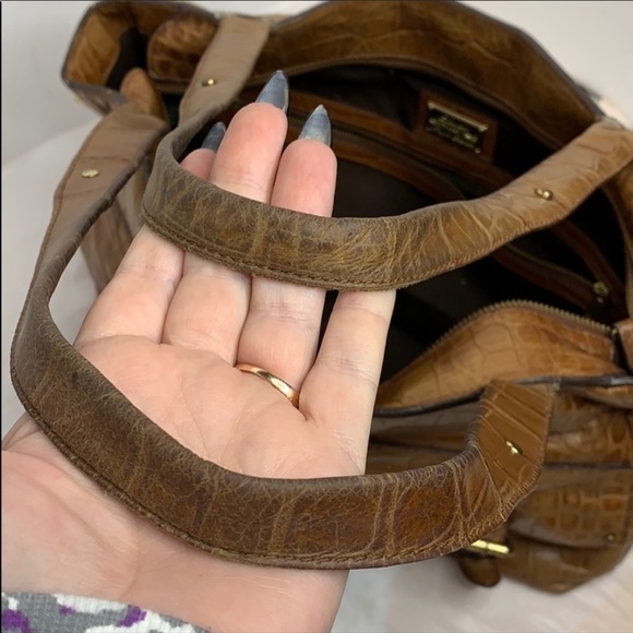 Ralph LAURN CROC EMBOSSED SATCHEL - Picture 10 of 10